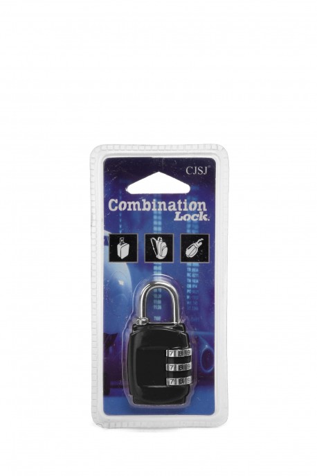 Cadenas à code 3 combines CR-13H : couleur:Noir (Black)