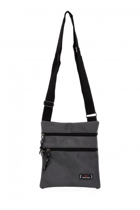 KJ3122 Flat textile pouch : colour:Gris fonc&eacute;