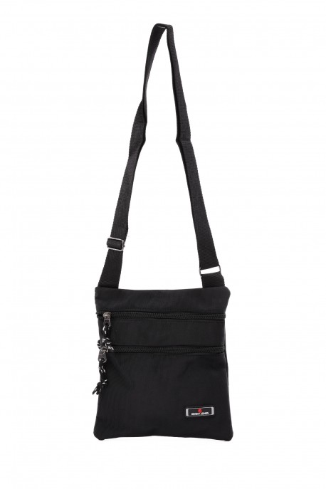 KJ3122 Pochette plate textile : couleur:Noir (Black)