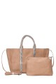 Y3222 Large grained tote bag adorned with acrylic rhinestones