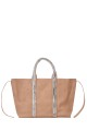 Y3222 Large grained tote bag adorned with acrylic rhinestones