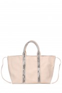 Y3222 Large grained tote bag adorned with acrylic rhinestones