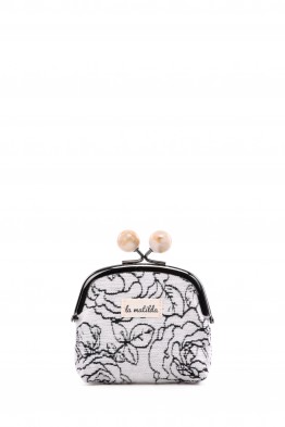 La Matilda - Porte-monnaie en coton à fermoir Rosa Negra M124-89
