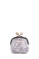 La Matilda - Cotton coin purse with clasp Rosa Violeta M124-90