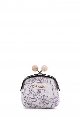 La Matilda - Porte-monnaie en coton à fermoir Rosa Violeta M124-90