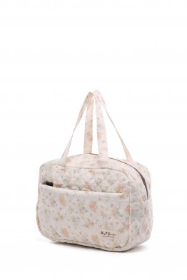 BG-6993 Small cotton diaper bag, hand-carried, quilted, Liberty floral print