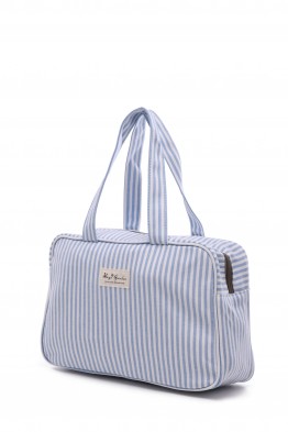 BG-6729 Cotton diaper bag, small size, carried by hand striped pattern