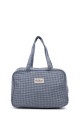 BG-6844 Cotton diaper bag, small size, carried by hand gingham pattern