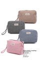 BG-6839 Pouch bag textile gingham pattern