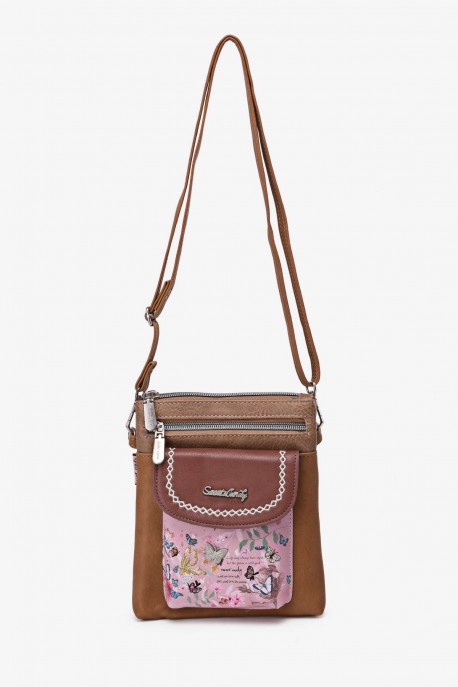HD-06-26B Butterfly Sweet & Candy shoulder cross body bag : colour:Khaki