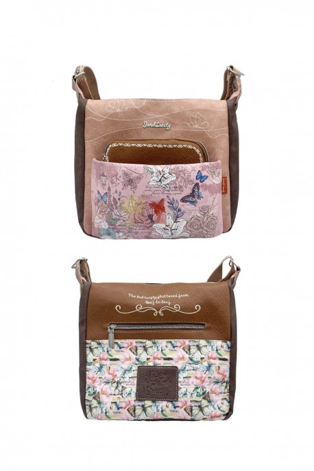 HD-16-26B Sac à main Sac bandoulière Sweet & Candy Butterfly : couleur:Rose (Pink)