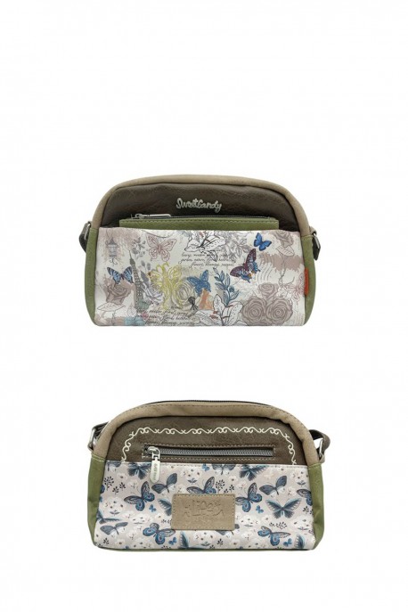 HD-17-26B Sac bandoulière Sweet & Candy Butterfly : couleur:Kaki (Khaki)