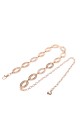 C-57077-GD Ceinture de robe fantaisie décorative en métal - Anneaux ovales avec strass