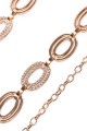C-57077-GD Ceinture de robe fantaisie décorative en métal - Anneaux ovales avec strass