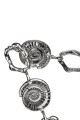 C-57090-SLV Decorative fancy metal dress belt - Sea-Shell