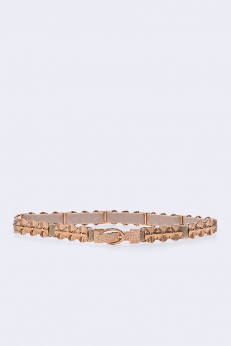 A55169 Decorative metal elastic dress belt : colour:Gold