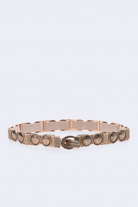 A55173 Decorative metal elastic dress belt : colour:Gold
