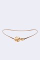 C57013 Elastic snake chain belt for decorative fancy dress in steel