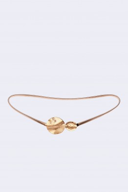 C57013 Elastic snake chain belt for decorative fancy dress in steel