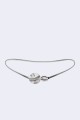 C57013 Elastic snake chain belt for decorative fancy dress in steel