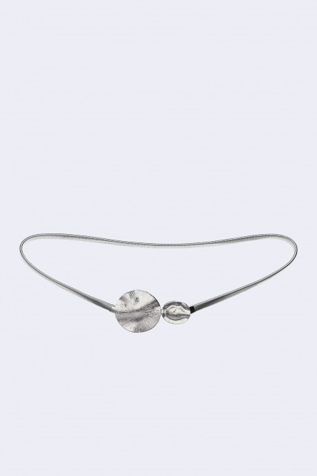 C57013 Elastic snake chain belt for decorative fancy dress in steel