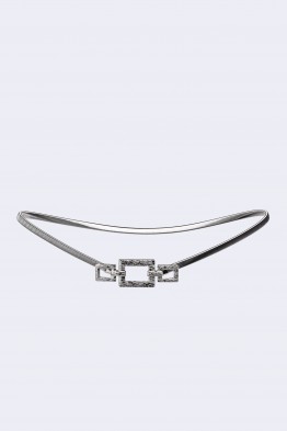C57041 Elastic snake chain belt for decorative fancy dress in steel