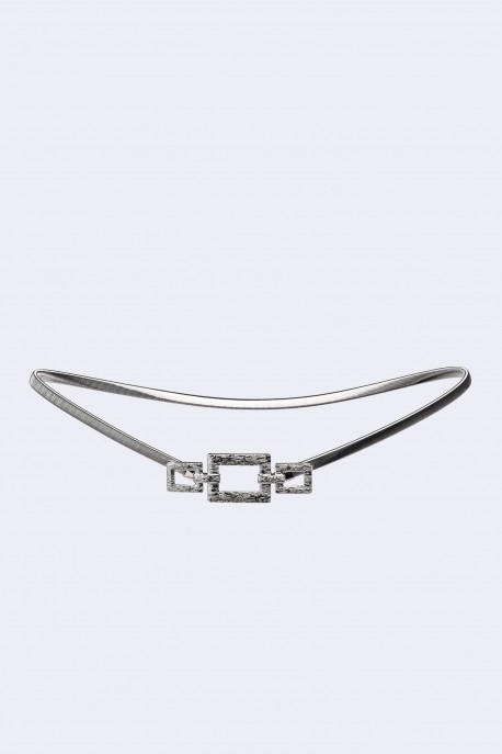 C57041 Elastic snake chain belt for decorative fancy dress in steel