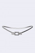 C57041 Elastic snake chain belt for decorative fancy dress in steel