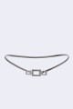 C57041 Elastic snake chain belt for decorative fancy dress in steel