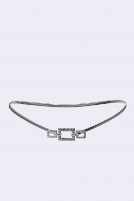 C57041 Elastic snake chain belt for decorative fancy dress in steel
