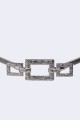 C57041 Elastic snake chain belt for decorative fancy dress in steel
