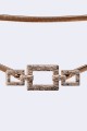 C57041 Elastic snake chain belt for decorative fancy dress in steel
