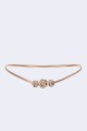 C57057 Elastic snake chain belt for decorative fancy dress in steel