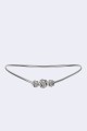 C57057 Elastic snake chain belt for decorative fancy dress in steel
