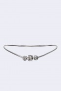 C57057 Elastic snake chain belt for decorative fancy dress in steel