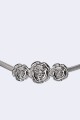 C57057 Elastic snake chain belt for decorative fancy dress in steel