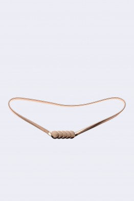 C57066 Ceinture maille serpent élastique pour robe fantaisie décorative en acier