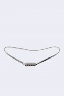 C57066 Elastic snake chain belt for decorative fancy dress in steel