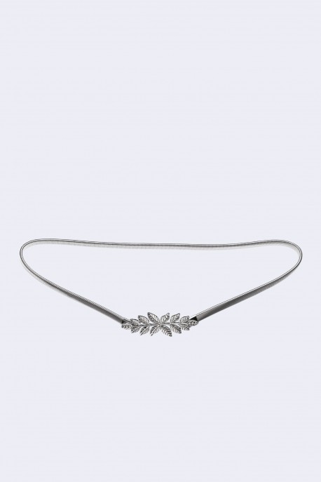 C57068 Elastic snake chain belt for decorative fancy dress in steel