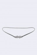 C57068 Elastic snake chain belt for decorative fancy dress in steel