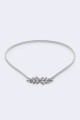 C57068 Elastic snake chain belt for decorative fancy dress in steel