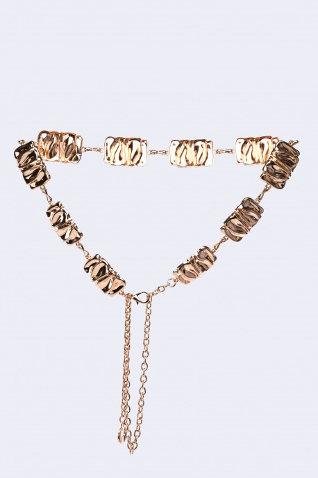 5718-24-BV Decorative fancy metal dress belt : colour:Gold