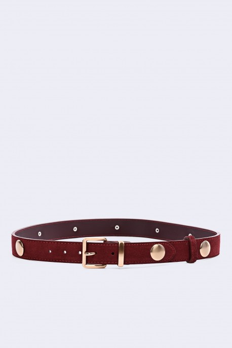 5718-69-BV Women's belt in split cowhide leather