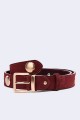 5718-69-BV Women's belt in split cowhide leather