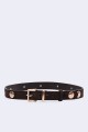 5718-69-BV Women's belt in split cowhide leather