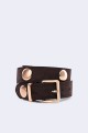 5718-69-BV Women's belt in split cowhide leather