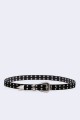 5718-77-BV Women's studded belt in split leather