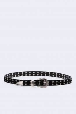 5718-77-BV Ceinture femme clouté en croute cuir