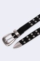 5718-77-BV Women's studded belt in split leather