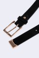 5718-89-BV Ceinture femme en croute de cuir style nubuck